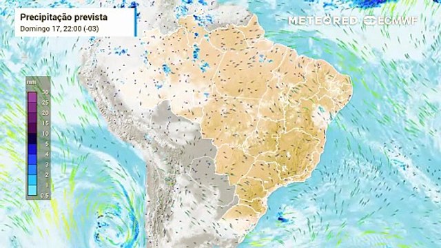 Domingo, 17 agosto: previsão de chuva, nebulosidade e vento