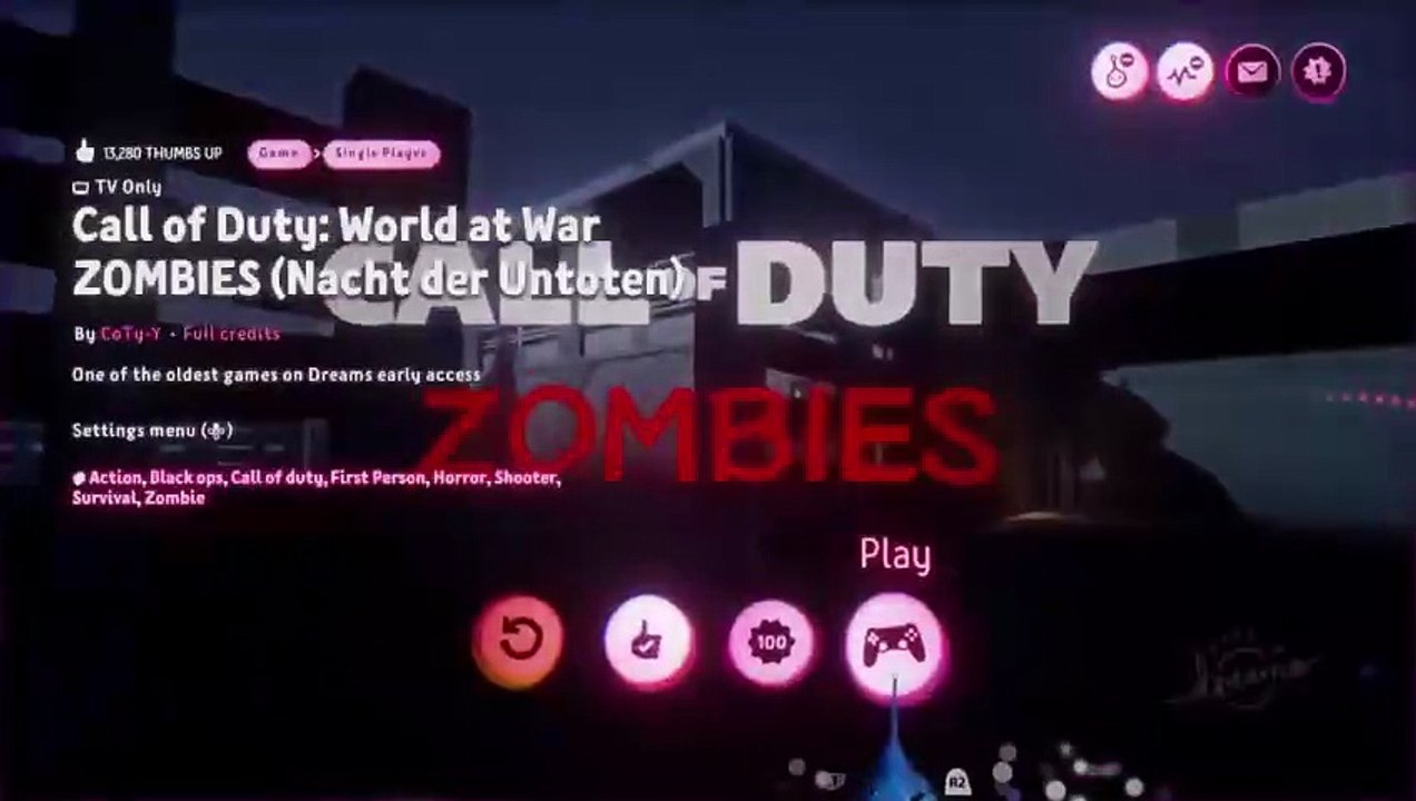 Call of Duty World at War Zombies (Nacht der Untoten) Round 30  Made in Dreams PS5
