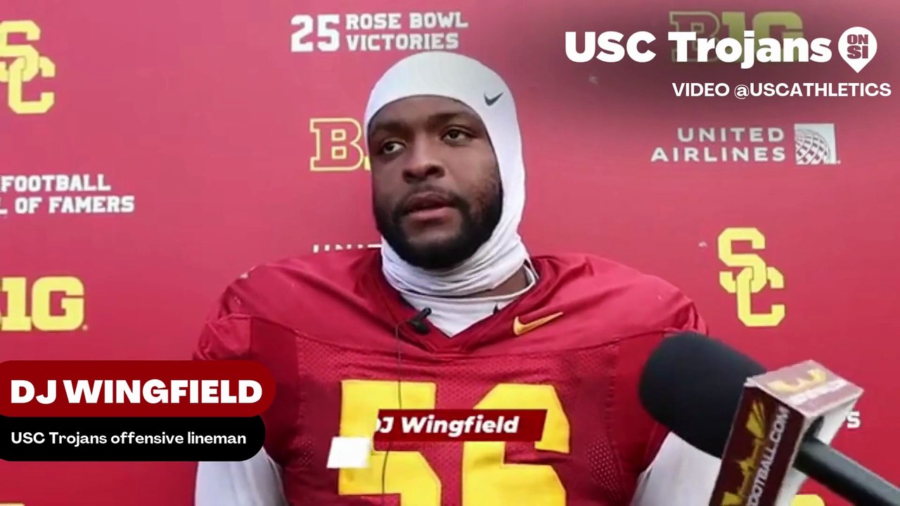 USC Trojans Offensive Lineman DJ Wingfield discusses how he has acclimated to the Trojans program