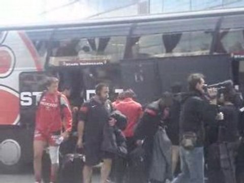 Sortie joueurs du stade toulousain