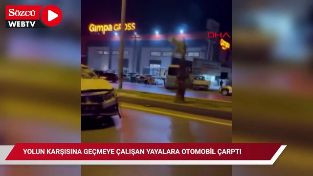 Yolun karşısına geçmeye çalışan yayalara otomobil çarptı: 1 ölü, 1 yaralı
