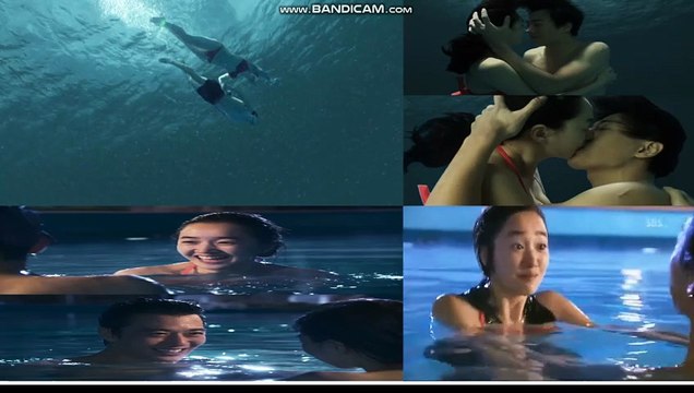 Soo Ae trông vô cùng gợi cảm với bộ bikini màu đỏ, còn anh chàng Kim Rae Won cũng được dịp khoe ngực trần nóng bỏng. Hai người cùng nắm tay nhau bơi và sau đó trao nhau màn khóa môi ngọt ngào ( Phim Lời Hứa Ngàn Ngày - Tập 2 )