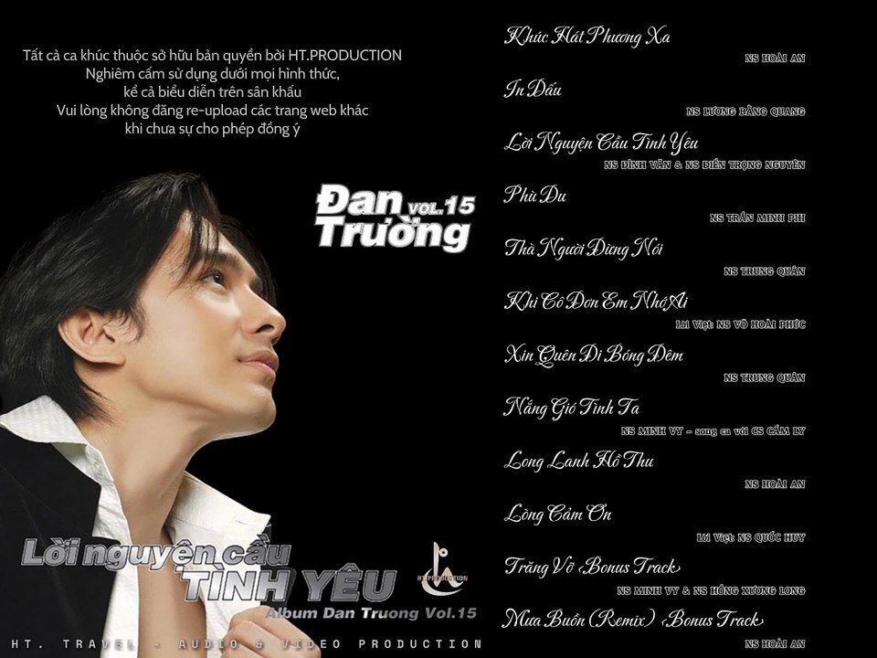 Album CD Đan Trường Vol.15 - Lời Nguyện Cầu Tình Yêu (2006)