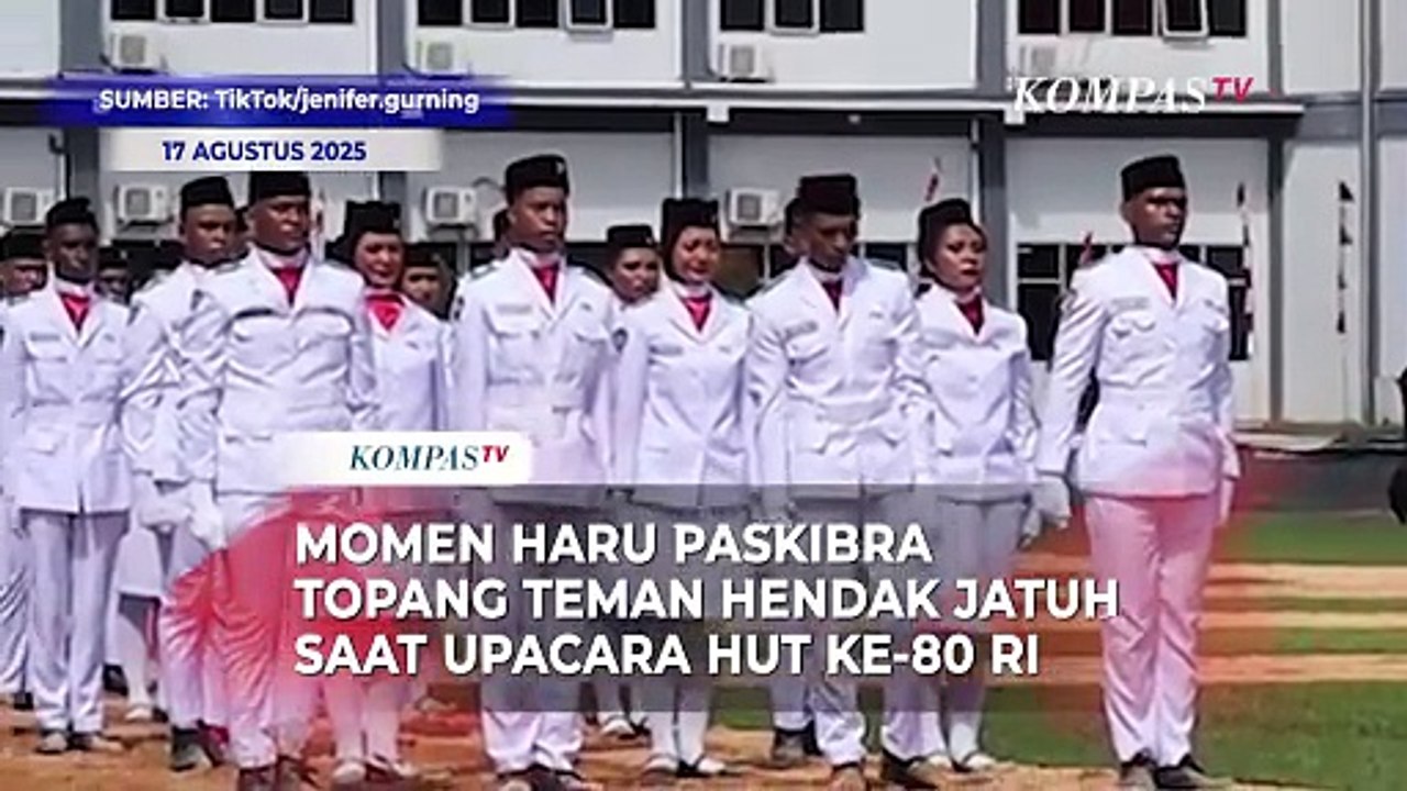 Momen Haru! Anggota Paskibra Papua Barat Daya Topang Teman saat Hendak Terjatuh di Upacara HUT RI