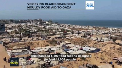 Verifying claims Spain sent humanitarian supplies in bad condition to Gaza