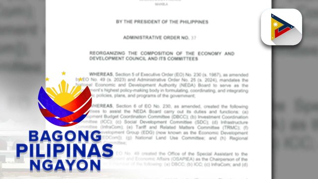 Pagsasaayos ng komposisyon ng Economy and Development Council at mga komite nito, iniutos ni PBBM