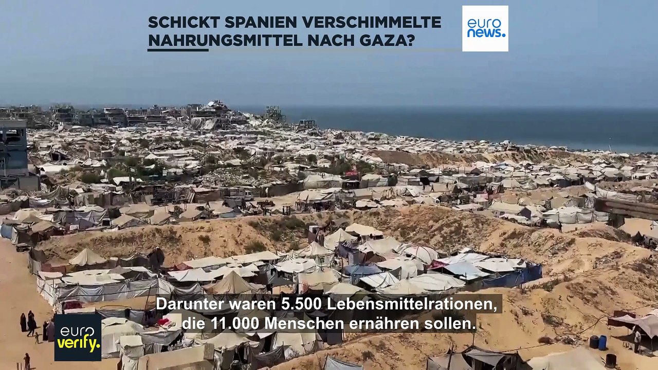 Schickt Spanien verschimmelte Nachrungsmittel und Schweinefleisch nach Gaza?