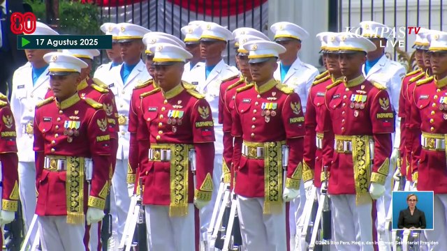 Prabowo Beri Hormat ke Jokowi dan SBY usai Pimpin Upacara HUT ke-80 RI