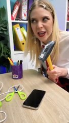 Snipping His Charger! Wait Until You See His Reaction! 😂 #shorts #prank