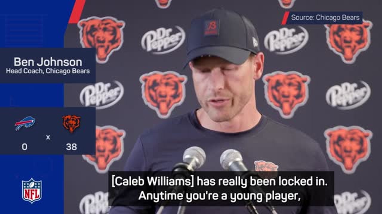 Bears' Johnson wants to see improvement from Caleb Williams