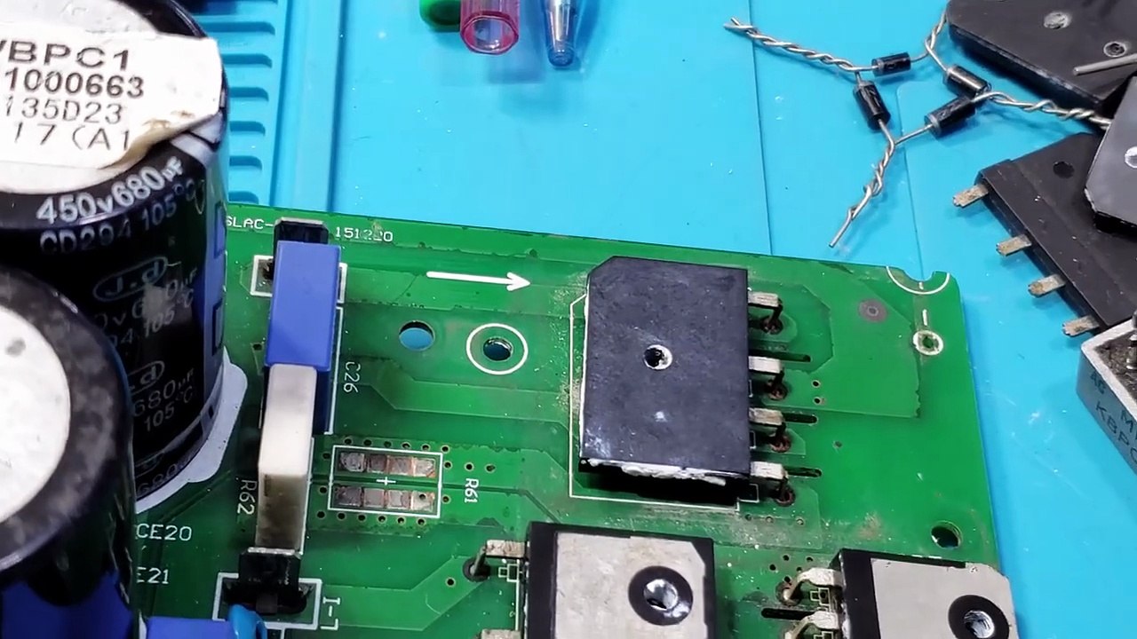 How to test a Bridge Rectifier Diode with a Digital meter and DSO DC inverter AC PCB Course #318  #Bridge #Diod #Rectifier #Babarelectronics