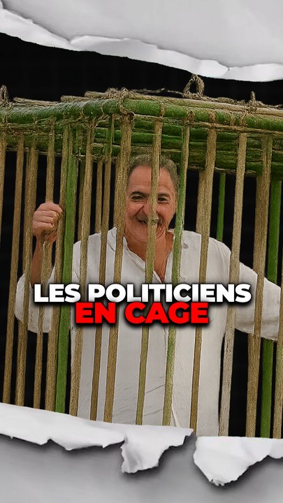 Des politiciens enfermés dans des cages