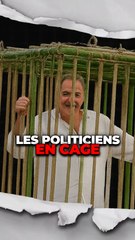 Des politiciens enfermés dans des cages