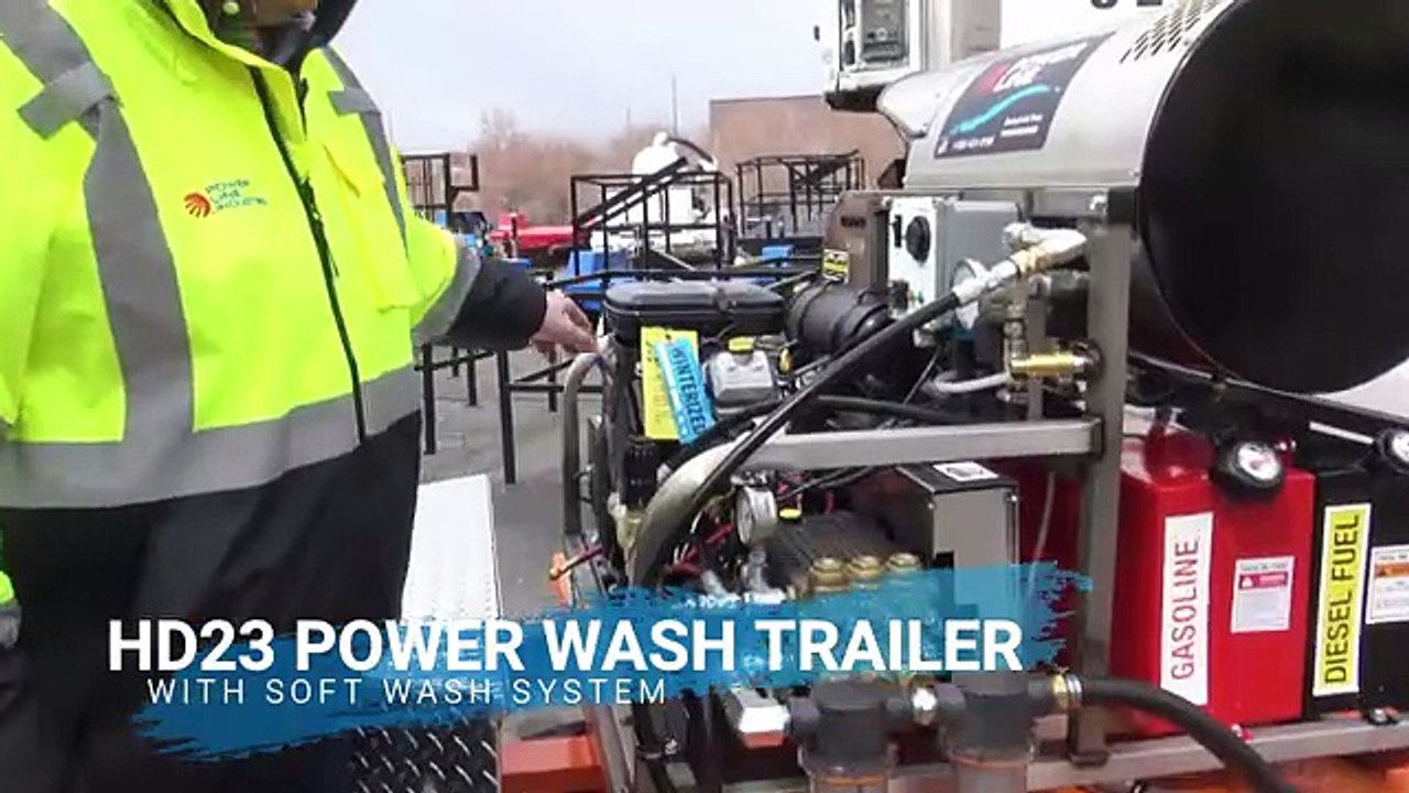 Pressure washing trailer