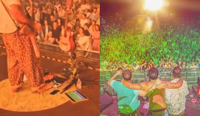 Cuando estás dando un concierto… pero juega tu Valencia y no piensas perdértelo 