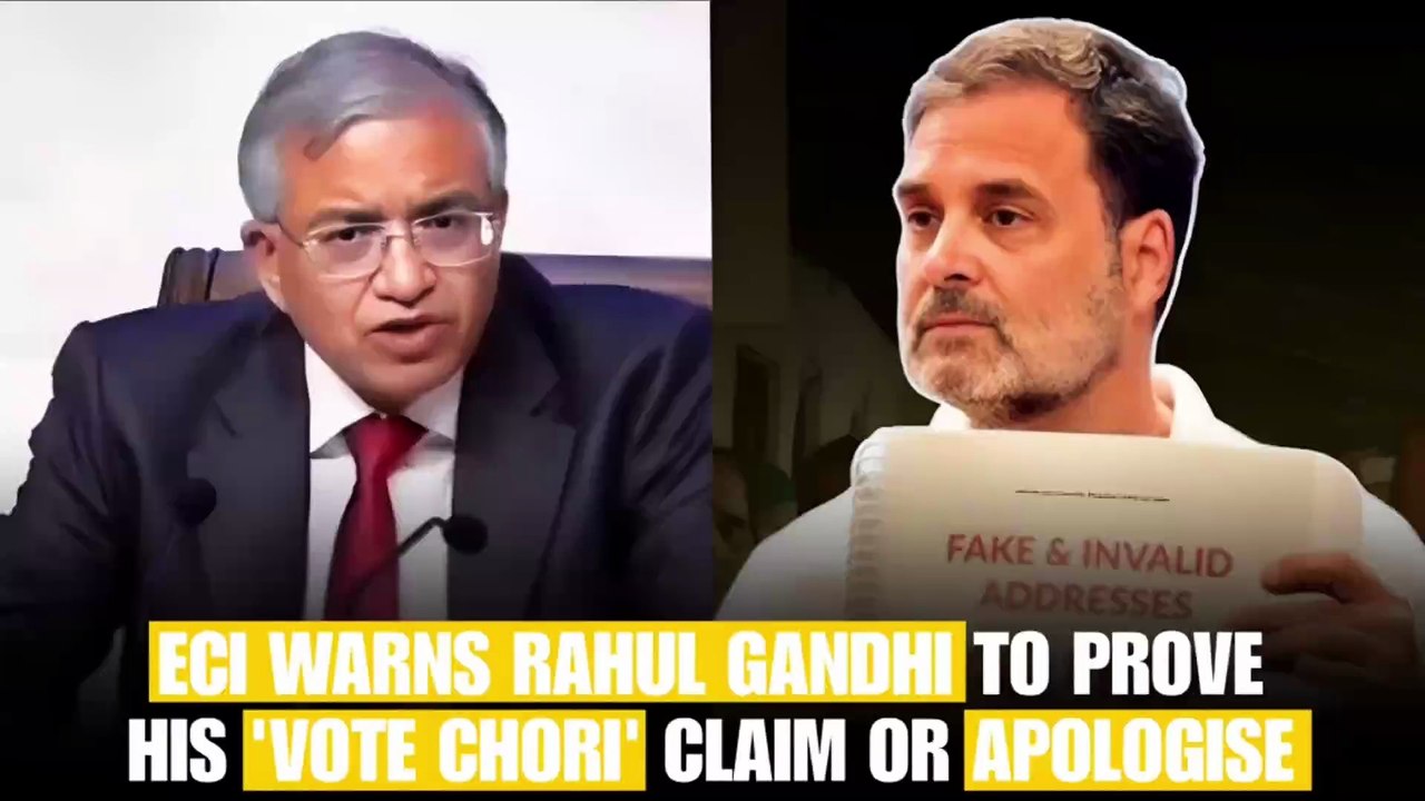 🤯ECI Warns RAHUL GANDHI ! PROVE 'VOTE THEFT' CLAIM OR APOLOGISE | Rahul Gandhi News | Election Commission Notice