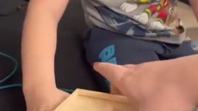 Little boy falls for 'Spider Box' prank and screams loudly