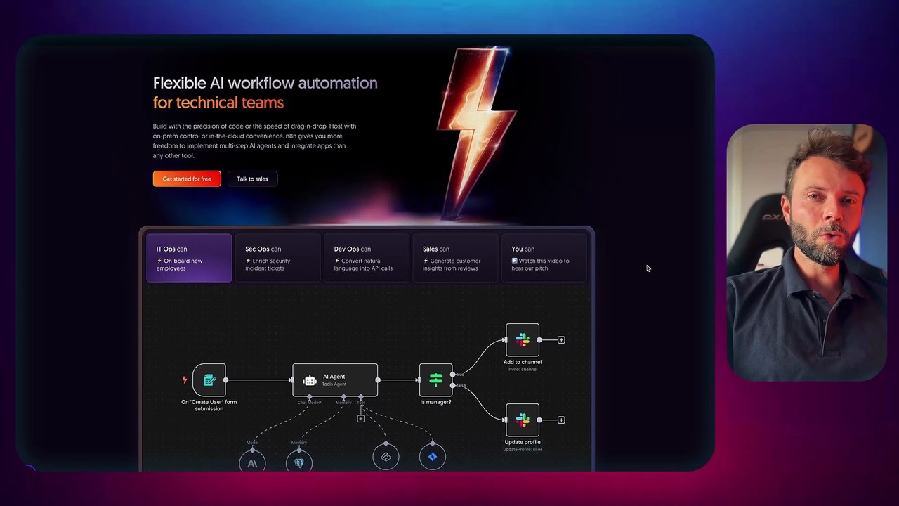 N8N - Tutoriel débutant Français -  Créer ses 1ères automatisations avec l'IA (Débutant & no co