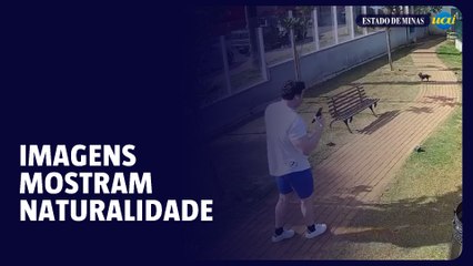 Câmeras de segurança mostram suspeito de matar gari logo depois do crime