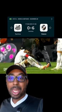 Neymar en Larme après la défaite de Santos face à Vasco de Gama 6-0