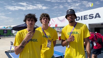 João Nicolas, Emanuel e Arthur, da seleção de basquete 3x3, explicam particularidades do esporte