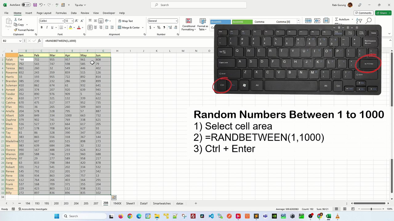 How do I generate a random price in Excel? How do I randomly generate 1000 numbers in Excel? - Excel Tips and Tricks