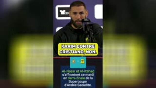 Al-Ittihad - Benzema : “CR7 ? Une légende du football, mais demain ce n’est pas Karim contre Cristiano”