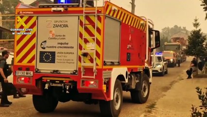 Desalojo pueblos por el incendio de Porto en Zamora