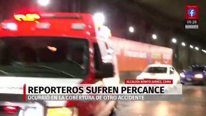 Reporteros sufren percance mientras cubrían accidente en la alcaldía Benito Juárez