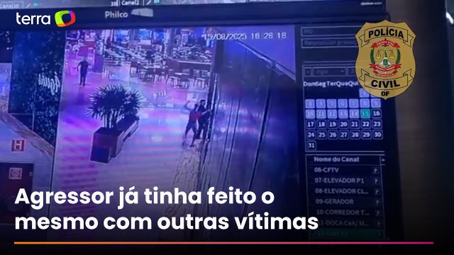 Homem ataca mulher desconhecida com socos e chutes em shopping