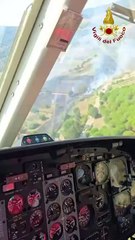 Incendio a Gavorrano, vigili del fuoco in azione