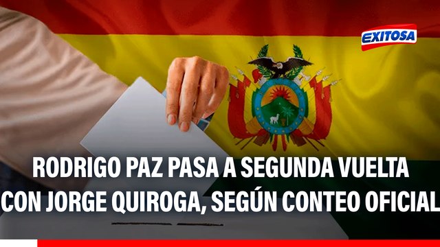 Elecciones en Bolivia: Rodrigo Paz da la sorpresa y pasa a segunda vuelta con Jorge Quiroga, según conteo oficial