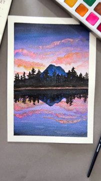 Peindre un paysage avec une aquarelle à 5 €