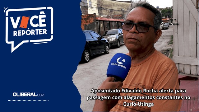 Aposentado Edivaldo Rocha alerta para passagem com alagamentos constantes no Curió-Utinga