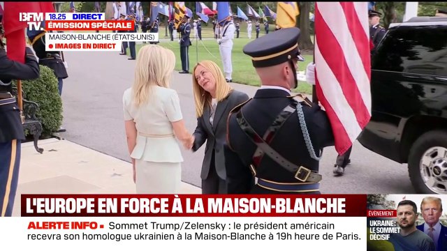 La présidente italienne du conseil des Ministres Giorgia Meloni est arrivée à la Maison-Blanche