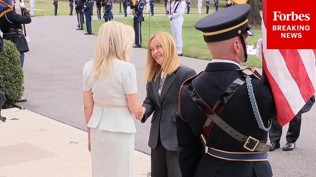 Italian PM Giorgia Meloni Arrives At The White House For Russia-Ukraine War Summit