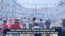 Tres hospitalizados tras un accidente con pirotecnia en las fiestas de un pueblo de Málaga