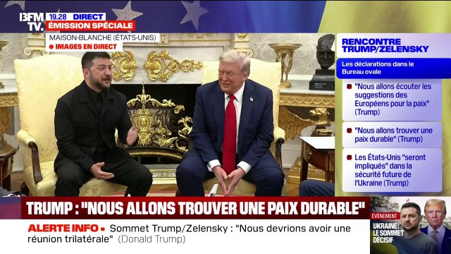 Rencontre à la Maison-Blanche: les journalistes et Donald Trump complimentent Volodymyr Zelensky sur sa tenue Vous avez un très beau costume, vous êtes très beau