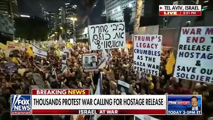 Thousands of Israelis take to the streets to protest Gaza war