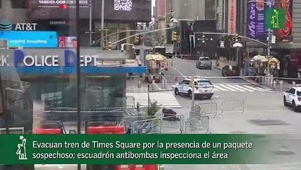 Evacuan tren de Times Square por la presencia de un paquete sospechoso; escuadrón antibombas inspecciona el área