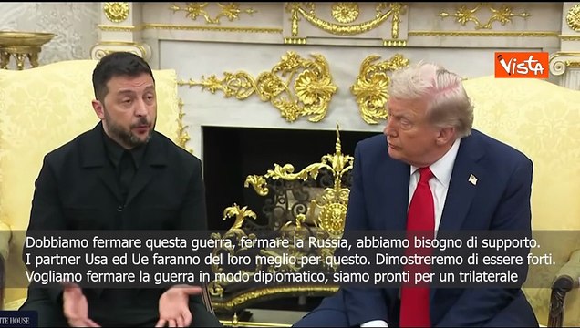 Zelensky con Trump alla Casa Bianca; Pronti per un trilaterale, ottima soluzione