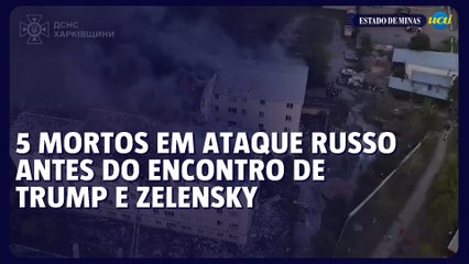 Ataque russo deixa cinco mortos na Ucrânia antes do encontro de Trump e Zelensky