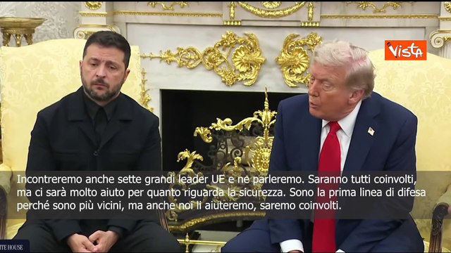 Trump con Zelensky: Garanzie di sicurezza in Ucraina? Ue è in prima linea ma noi aiuteremo