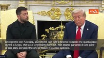 Trump con Zelensky alla Casa Bianca: Faremo in modo di raggiungere una pace lunghissima