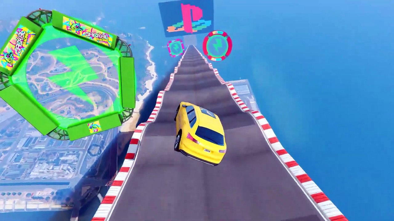 GTA 5 Impossible Playstation MEGA RAMP Gameplay - GamesCorner