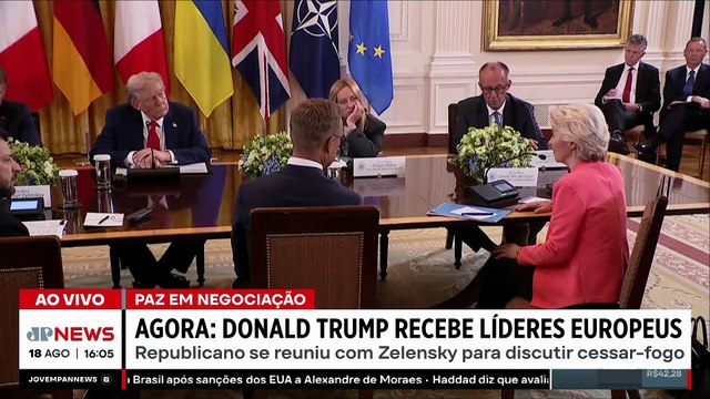 Líderes europeus defendem a paz em encontro com Trump para discutir guerra na Ucrânia