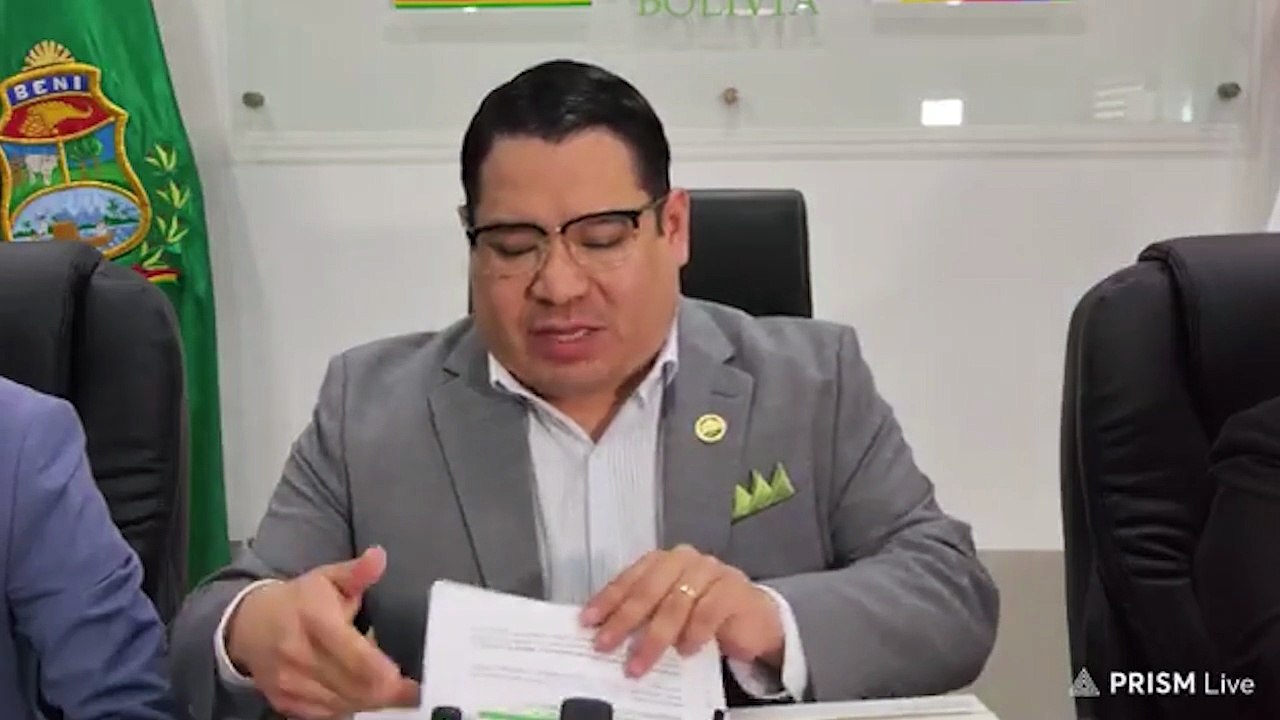 Conferencia de prensa del Fiscal General del Estado, Roger Mariaca Montenegro