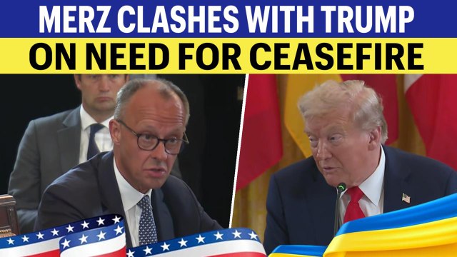VIDEO: German Chancellor Merz CLASHES With Trump Over Ukraine Ceasefire | Huge Clash In White House