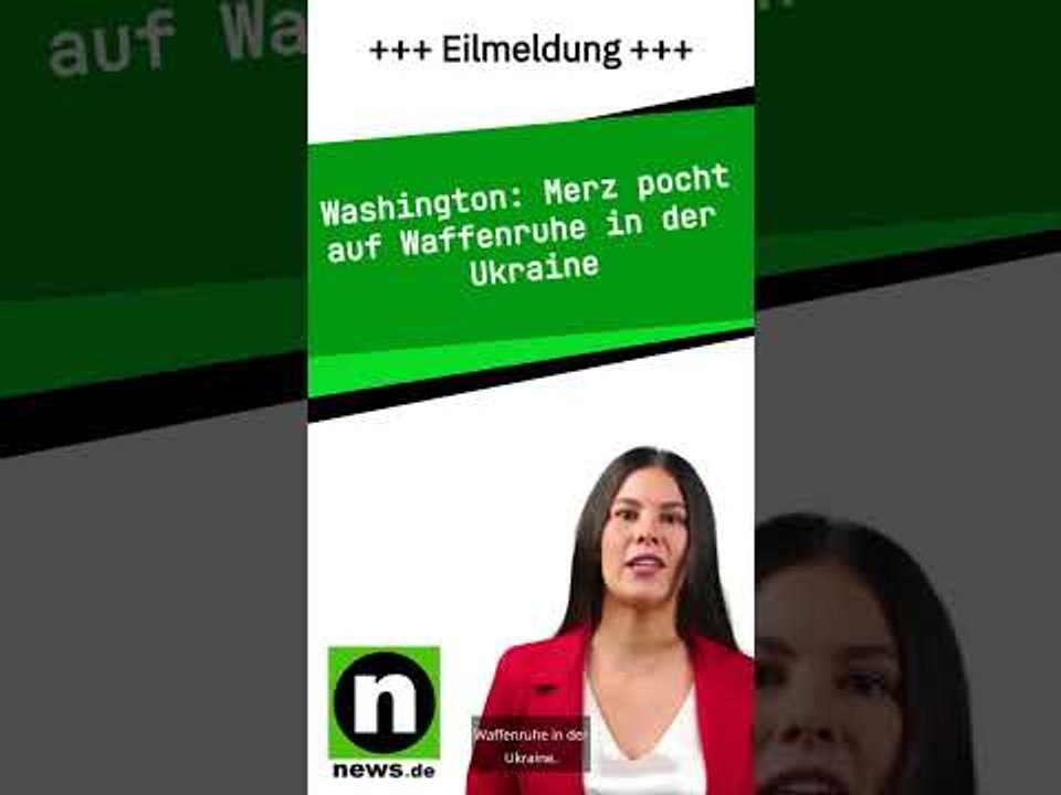 Merz pocht auf Waffenruhe in der Ukraine