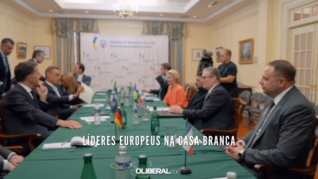 Líderes europeus na Casa Branca